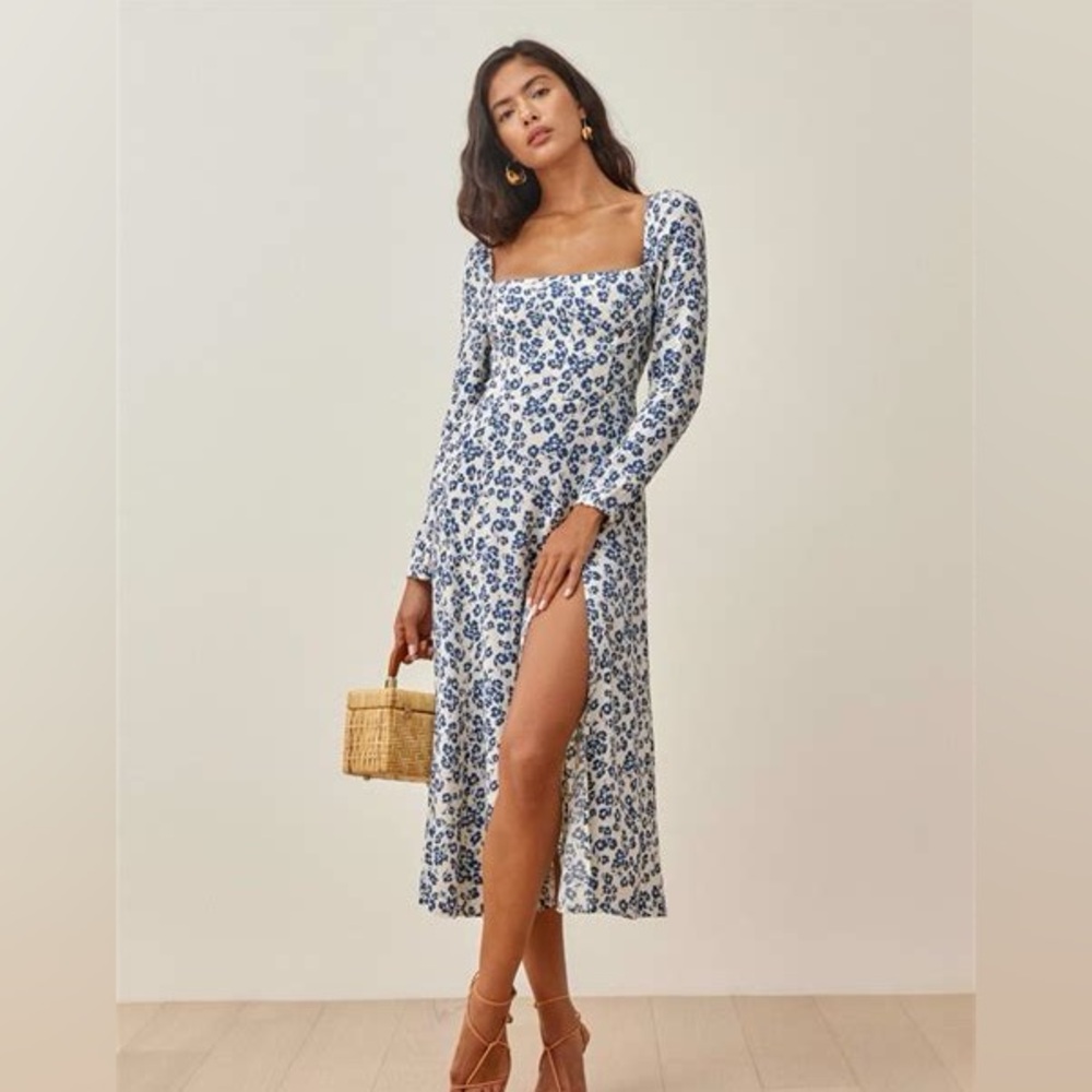 NWT Reformation Milanesa Floral Maxi Slit Dress